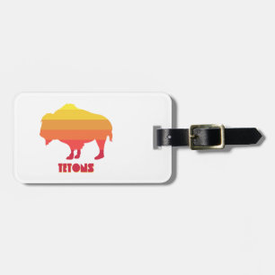 Étiquette À Bagage Bison de Tétons