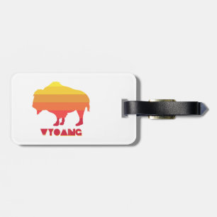 Étiquette À Bagage Bison du Wyoming