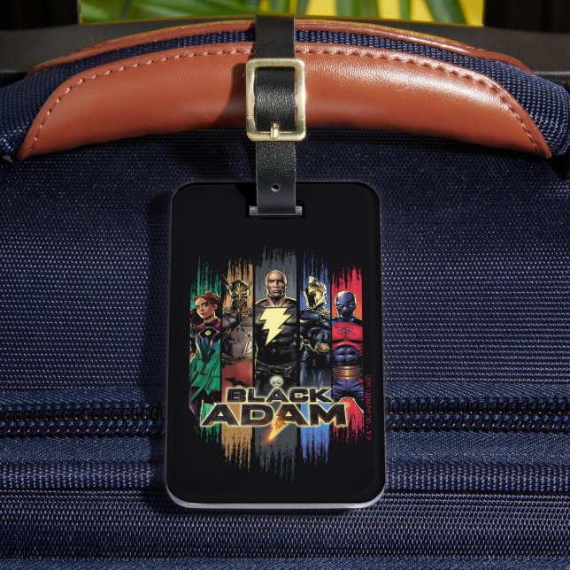 Étiquette À Bagage Black Adam Characters In Stripes Graphic (Insitu Rectoal 2)
