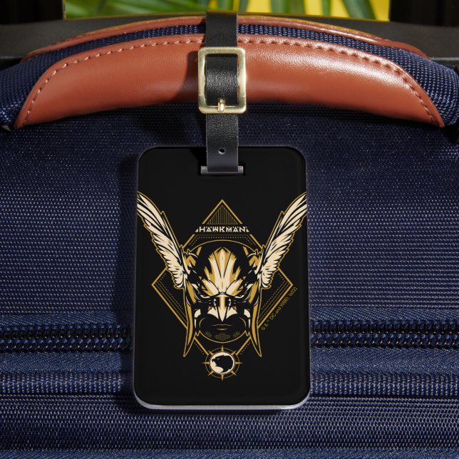 Étiquette À Bagage Black Adam | Hawkman Casque graphique (Insitu Rectoal 2)