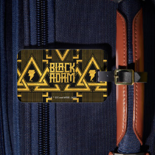 Étiquette À Bagage Black Adam Lightning Bolt Motif triangulaire