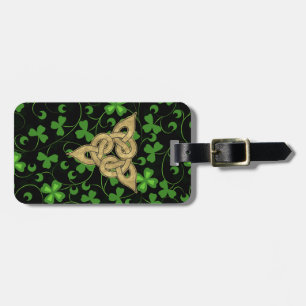 Étiquette À Bagage Black Irish Knotwork - Personnaliser
