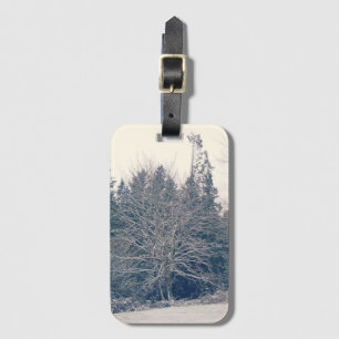 Étiquette À Bagage Blanc hiver