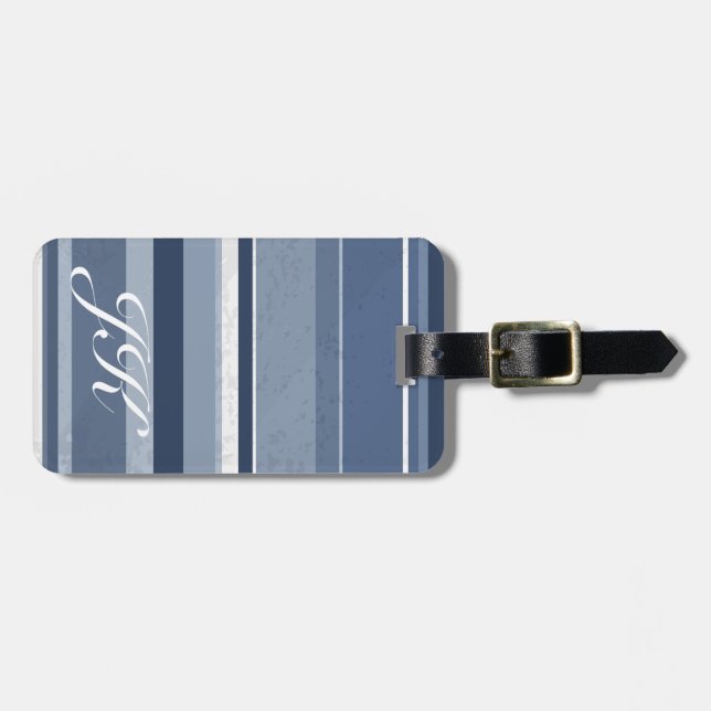Étiquette À Bagage Bleu (Devant horizontal)