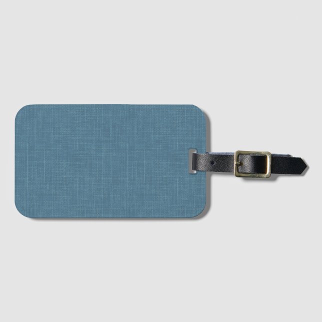 Étiquette À Bagage Bleu argon texturé. (Devant Horizontal)