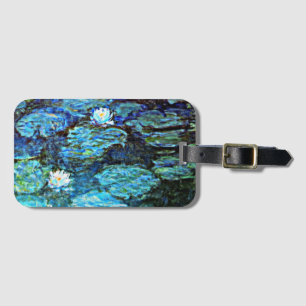 Étiquette À Bagage Bleu des nénes d'eau par Monet