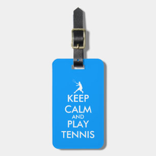 Étiquette À Bagage Bleu garder le calme et jouer tennis étiquette de 