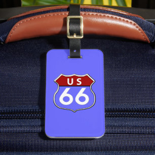 Étiquette À Bagage Bleu légendaire Route 66