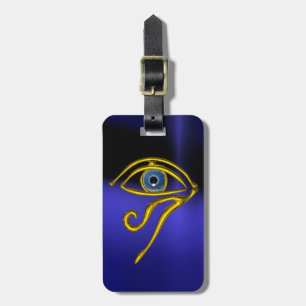 ÉTIQUETTE À BAGAGE BLEUE TALISMAN / OEIL OR HORUS