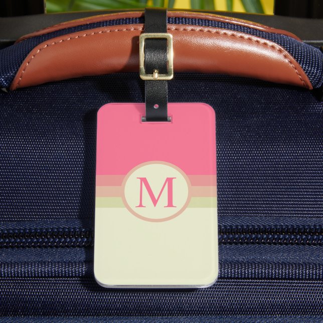 Étiquette À Bagage Bloc de couleur beige pâle rose (Insitu Rectoal 2)