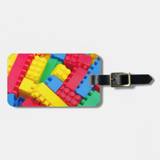 Étiquette À Bagage Blocs constitutifs colorés