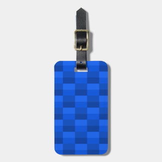 Étiquette À Bagage Blocs de couleur nuances bleues