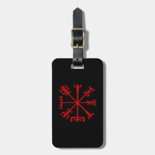 Étiquette À Bagage Blood Red Vegvísir (Viking Compass)