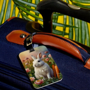 Étiquette À Bagage Blossom Bunny & Carrot Patch Étiquette de bagage 