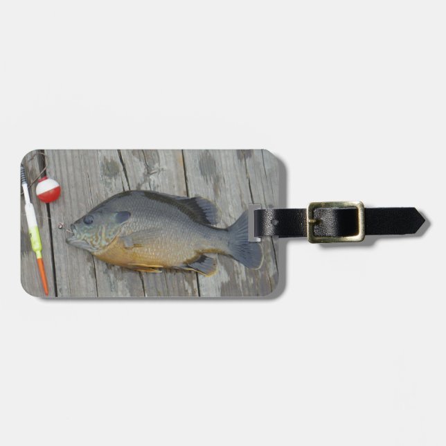Étiquette À Bagage Blue gill and fishing (Devant horizontal)