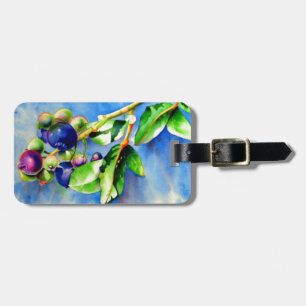 Étiquette À Bagage Blueberry Sprig