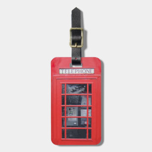 Étiquette À Bagage Boîte téléphonique rouge Londres