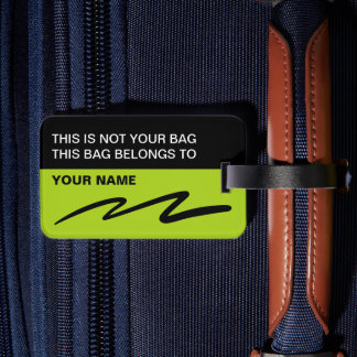 Étiquette À Bagage Bold Trendy Modern Best Baggage Tags