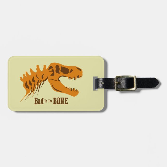 Étiquette À Bagage Bones T-Rex (Devant horizontal)