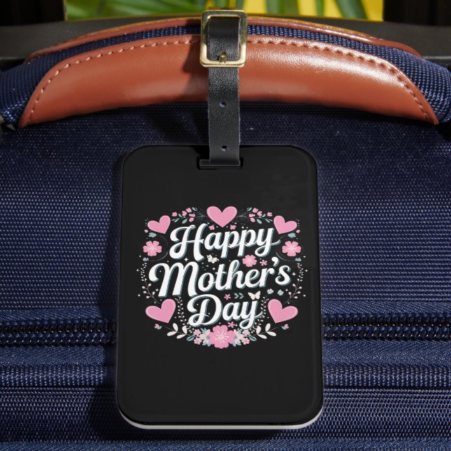 Étiquette À Bagage Bonne fête des mères mignonne maman florale grand- (Insitu Rectoal 2)