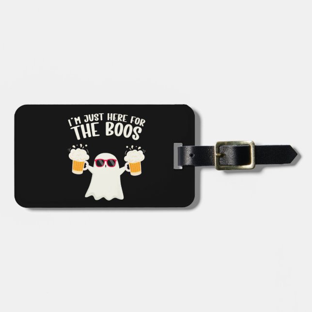 Étiquette À Bagage Boos Beer Tipsy Ghost Adultes (Devant horizontal)