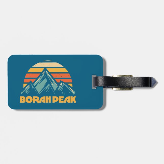 Étiquette À Bagage Borah Peak Retro Turquoise (Dos horizontal)