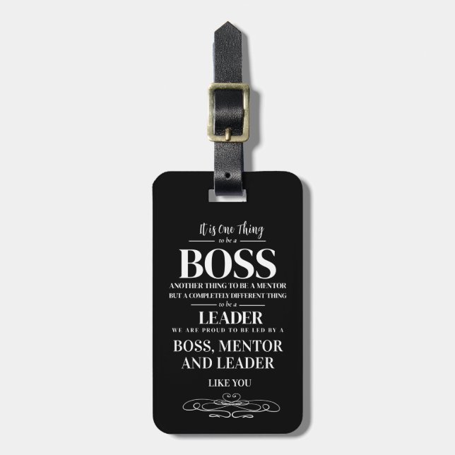 Étiquette À Bagage Boss appreciation week card  (Devant Vertical)