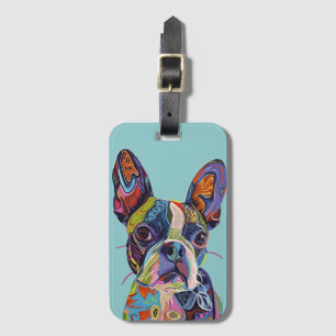 Étiquette À Bagage Boston Terrier illustration Bagage Tag
