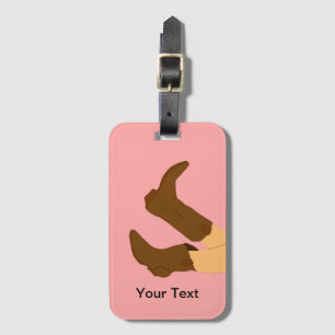 Étiquette À Bagage Bottes Cowboy Personnalisées