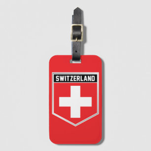 Étiquette À Bagage Bouclier suisse