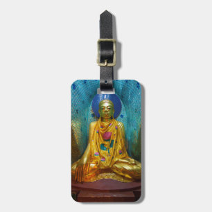 Étiquette À Bagage Bouddha Dans L'Alcône Orné