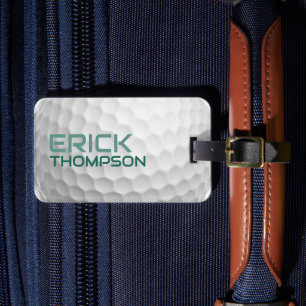 Étiquette À Bagage Boule de golf avec nom