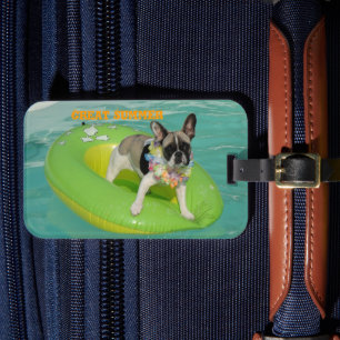Étiquette À Bagage Bouledogue français été French Bulldog