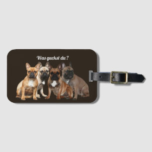 Étiquette À Bagage Bouledogue français famille de chiens 