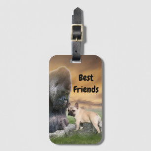 Étiquette À Bagage Bouledogue français meilleurs amis