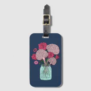 Étiquette À Bagage Bouquet de fleurs cérébrales