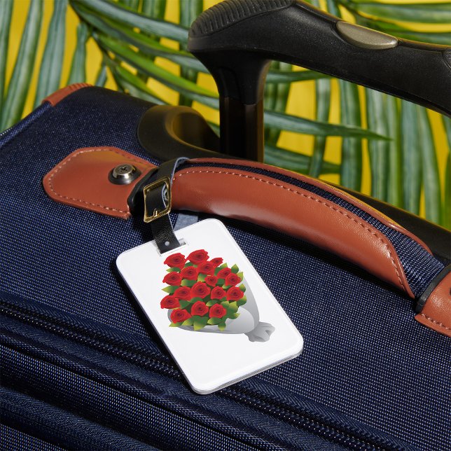 Étiquette À Bagage Bouquet De Roses Rouges (Créateur téléchargé)