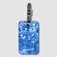 Bouquet Fleur sauvage Aquarelle bleu