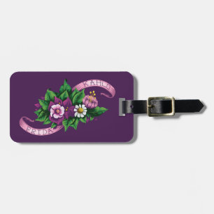 Étiquette À Bagage Bouquet floral pourpre de Frida Kahlo