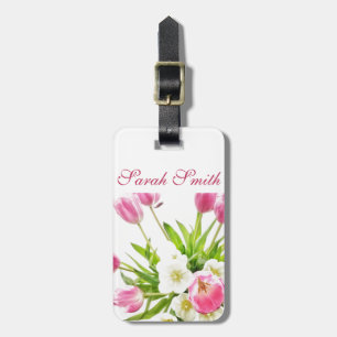 Étiquette À Bagage Bouquet Tulipes Printemps personnalisable