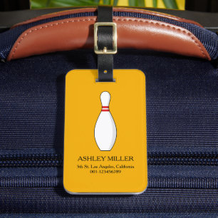 Étiquette À Bagage Bowling Skittle Personnaliser