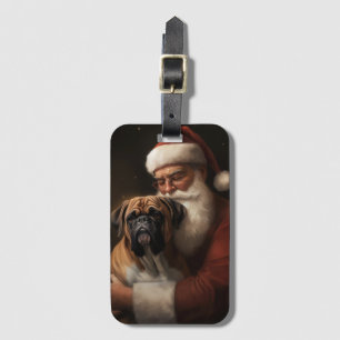 Étiquette À Bagage Boxer avec Noël Festif du Père Noël