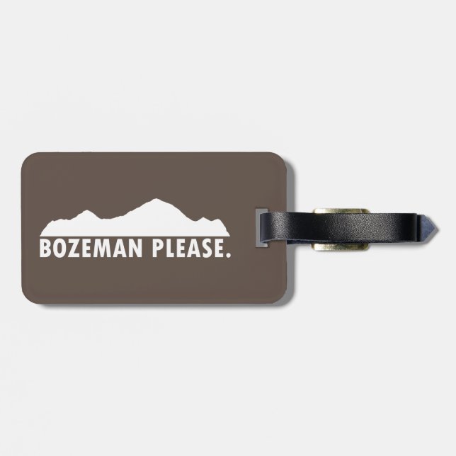 Étiquette À Bagage Bozeman S'Il Vous Plaît (Dos horizontal)