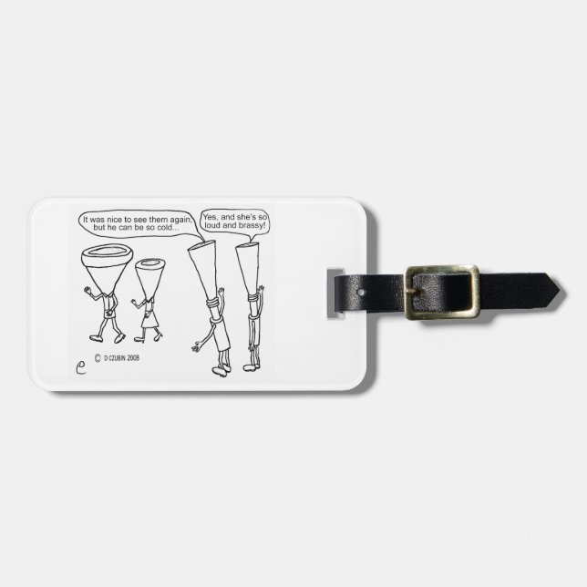 Étiquette À Bagage Brass froid (Devant horizontal)