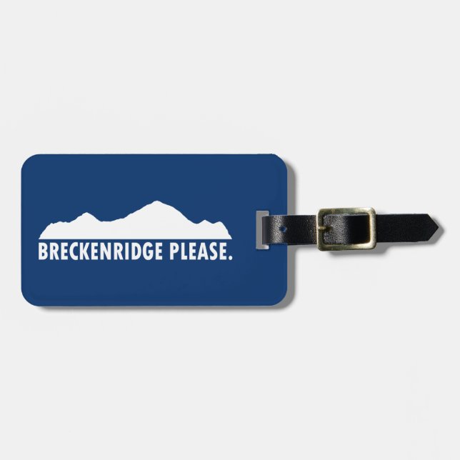 Étiquette À Bagage Breckenridge S'Il Vous Plaît (Devant horizontal)