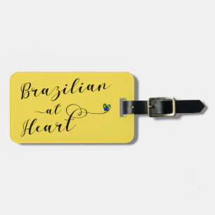 Étiquette À Bagage Brésil Au Coeur Modèle De Balise De Bagage, Brésil