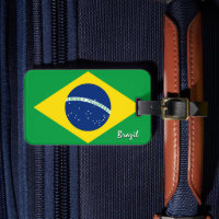 Brésil Bagages Tags, Drapeau patriotique Brésilien
