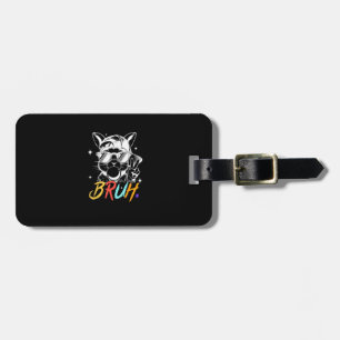 Étiquette À Bagage Bruh Mème Cool de Pâques Bunny Visage Lunettes de