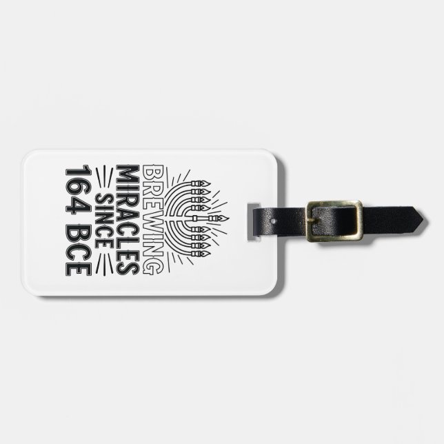 Étiquette À Bagage Brûler des miracles depuis 164 BCE Hanoukka juif (Devant horizontal)