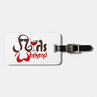 Étiquette À Bagage Brunettes en Bikinis - Amusement du week-end fémin